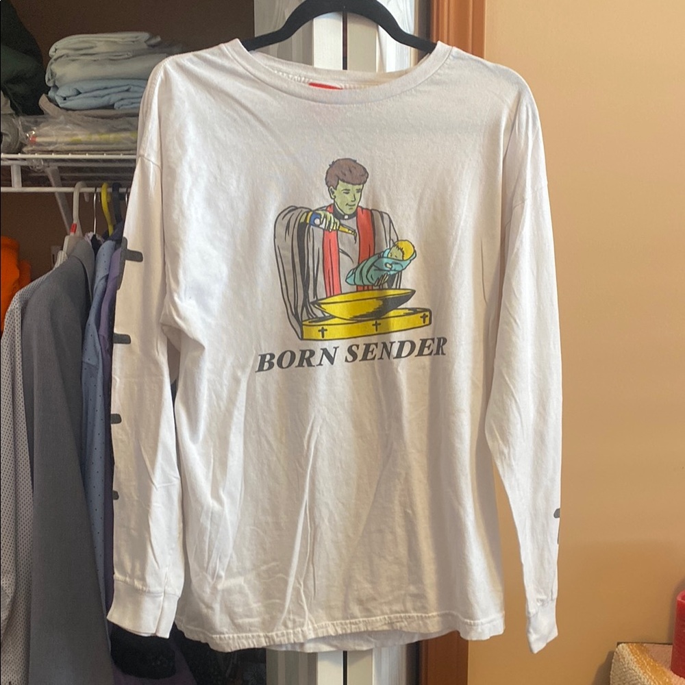 Original Nelk Boys White Long Sleeve Size Large Worn